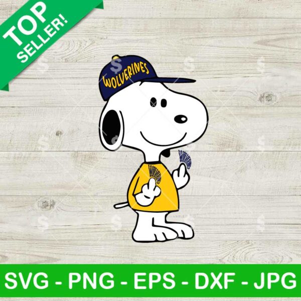 Michigan Wolverines Snoopy SVG, Michigan Wolverines Football SVG, Snoopy Football Fan SVG