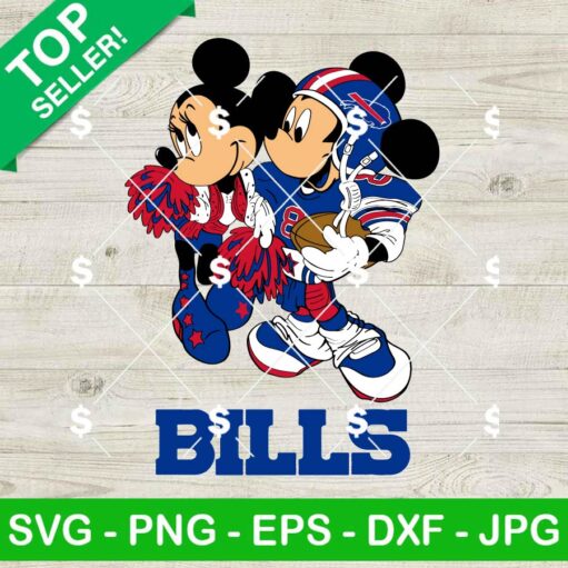 Mickey And Minnie Mouse Buffalo Bills Football SVG