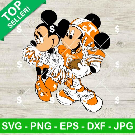 Mickey Minnie Tennessee Volunteers Football Team SVG