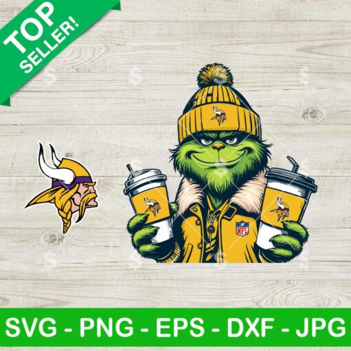 Grinch Minnesota Vikings Jacket SVG