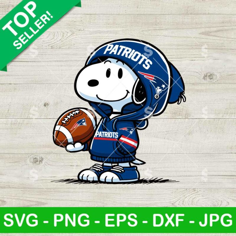 Snoopy Wears New England Patriots Hoodie SVG