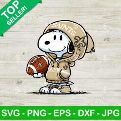 Snoopy Wears New Orleans Saints Hoodie SVG, Snoopy Football SVG, NFL Fan SVG