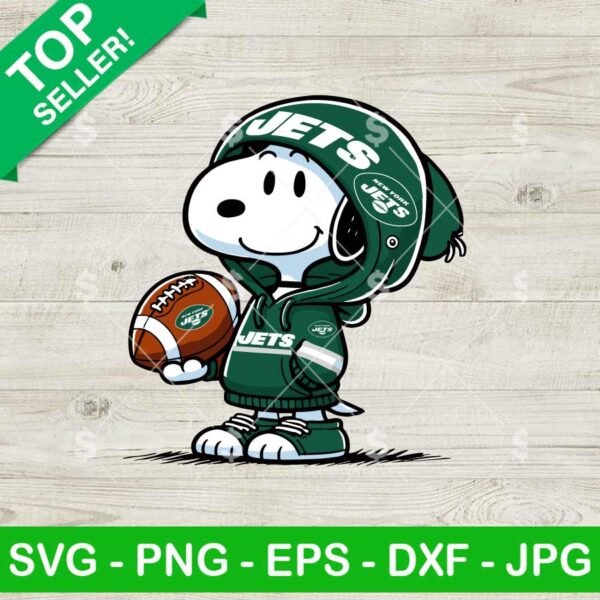 Snoopy Wears New York Jets Hoodie SVG