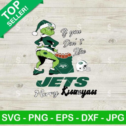 New York Jets Grinch Merry Kissmyass SVG