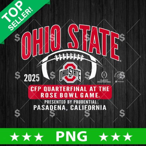 Ohio State Buckeyes Rose Bowl 2024 2025 PNG