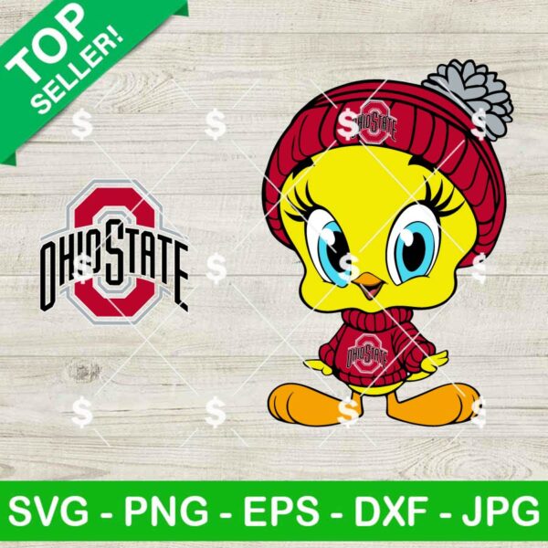 Ohio State Buckeyes Looney Tunes Tweety Football SVG