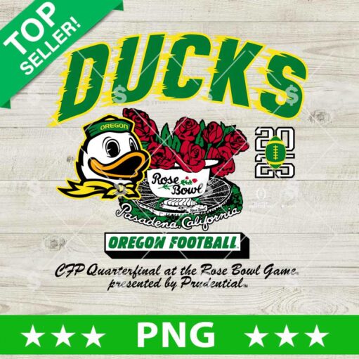 Oregon Ducks Rose Bowl 2024 2025 PNG