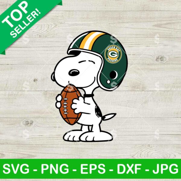 Snoopy Green Bay Packers Football SVG