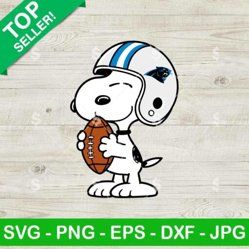 Snoopy Carolina Panthers Football SVG