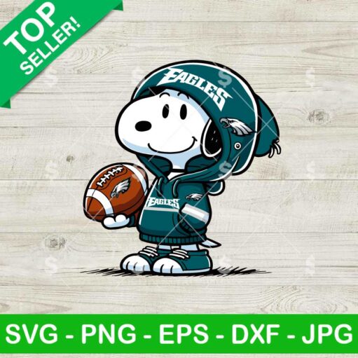 Snoopy Wears Philadelphia Eagles Hoodie SVG