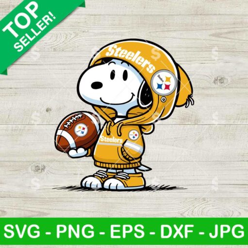 Snoopy Wears Pittsburgh Steelers Hoodie SVG