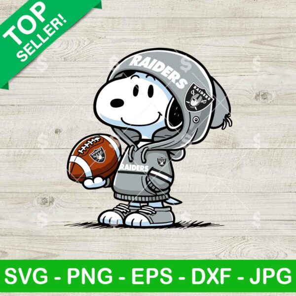 Snoopy Wears Las Vegas Raiders Hoodie SVG