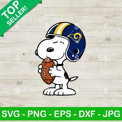 Snoopy Los Angeles Rams Football SVG