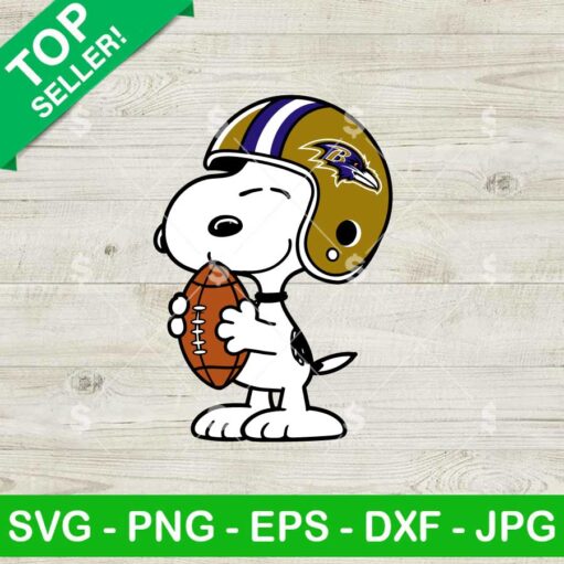 Snoopy Baltimore Ravens Football SVG