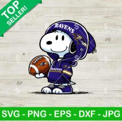 Snoopy Wears Baltimore Ravens Hoodie SVG, Snoopy Football SVG, NFL Fan SVG