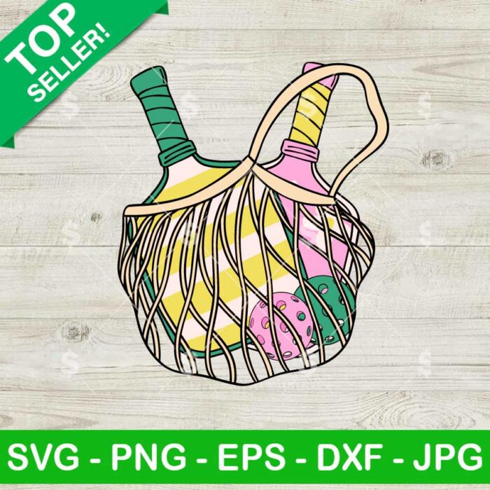 Retro Pink Pickleball SVG, Preppy Pickleball SVG, Pickleball Girl SVG