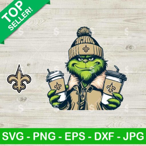 Grinch New Orleans Saints Football Jacket SVG