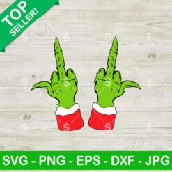 Hand Grinch Santa Christmas SVG