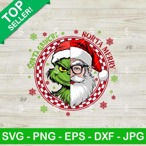 Santa Grinch Sorta Merry Christmas SVG