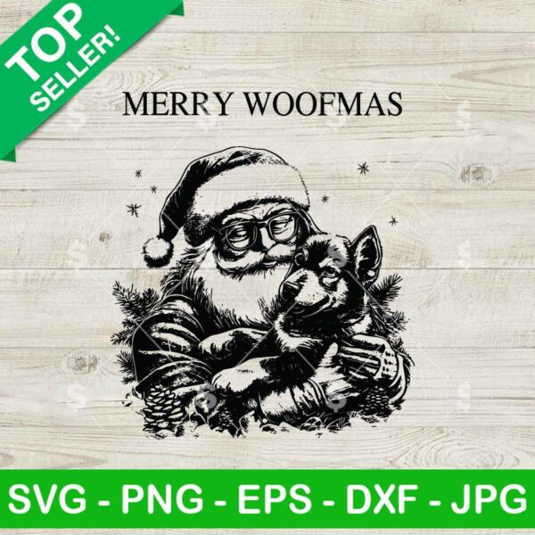 Merry Woofmas Santa Claus SVG