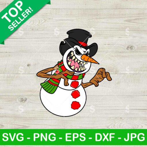 Scary Freddy Krueger Snowman SVG