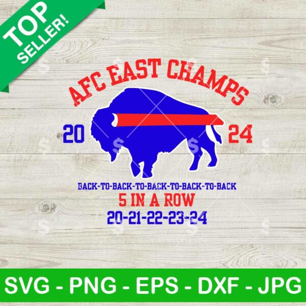 Buffalo Bills AFC East Champs 2024 SVG