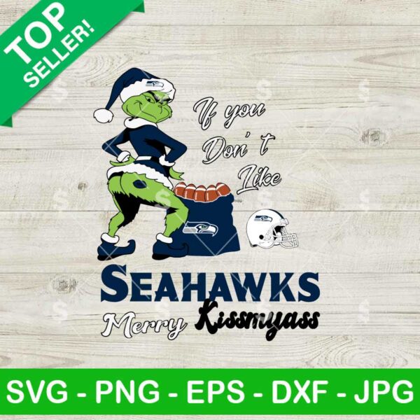 Seattle Seahawks Grinch Merry Kissmyass SVG