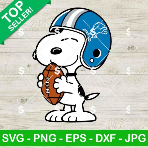 Snoopy Detroit Lions Football SVG