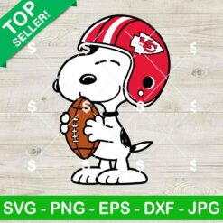 Snoopy KC Chiefs Football SVG, Snoopy Football NFL Team SVG