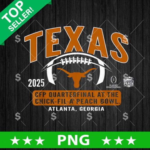 Texas Longhorns Peach Bowl 2024-25 CFP PNG