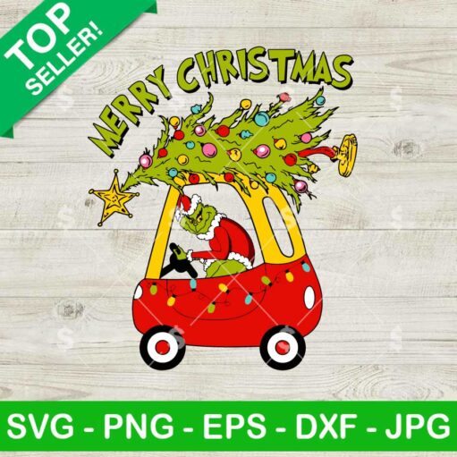 Grinch Cozy Coupe Christmas SVG