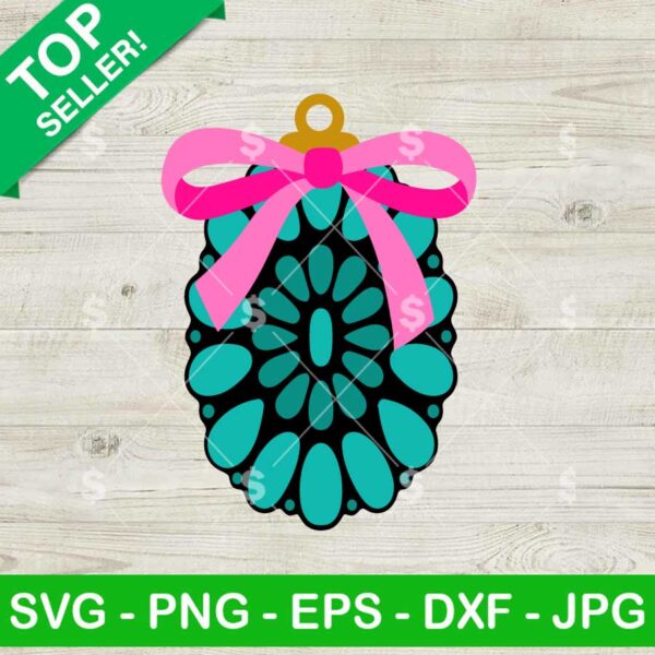 Western Christmas Concho Ornament SVG
