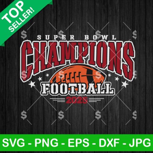 Super Bowl Champions Football SVG