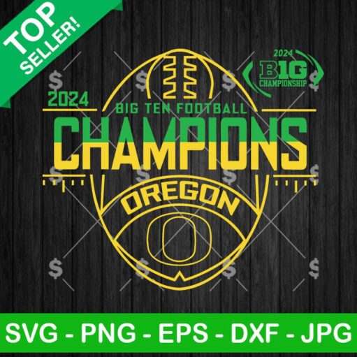 Oregon Ducks Big Ten Football Champs 2024 SVG