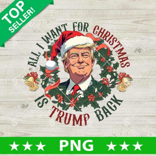 All I Want For Christmas Is Trump Back PNG