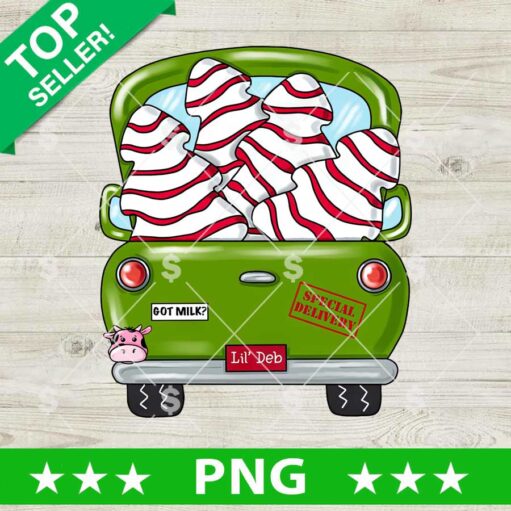 Christmas Truck Tree Cake PNG