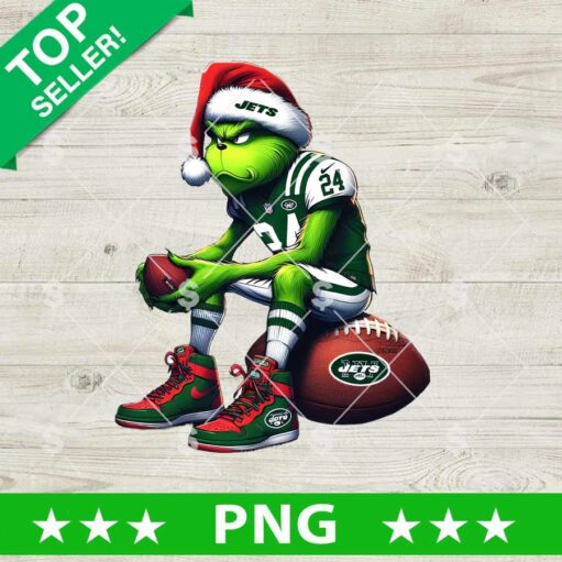 Grinch New York Jets Football Christmas PNG