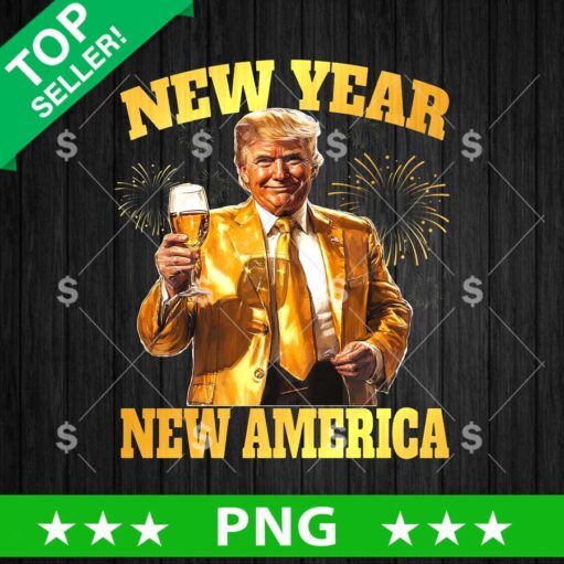 New Year New America Trump Drink Wine PNG