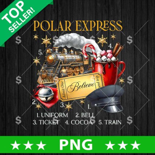 Believe Train North Pole Polar Express All Aboard PNG