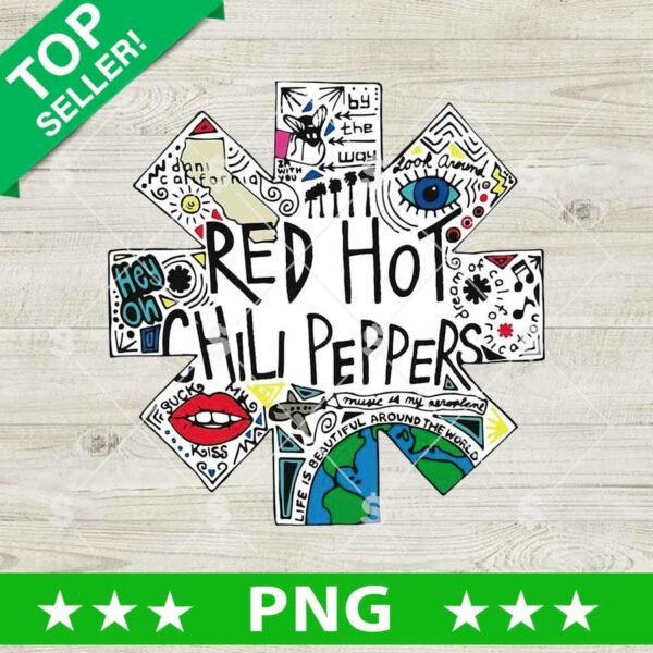 Red Hot Chili Peppers PNG, Red Hot Chili Peppers sublimation PNG