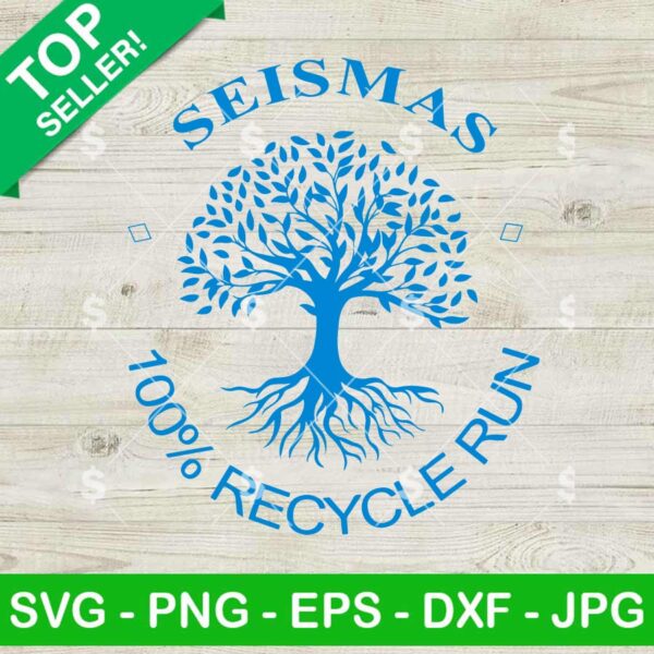 Seismas 100% Recycle Run SVG PNG