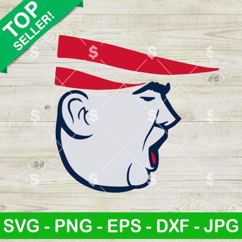 Donald Trump New England Patriots SVG, New England Patriots NFL Logo SVG, Trump Patriots Face SVG PNG