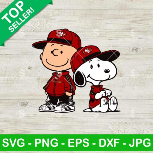 Snoopy And Charlie Brown San Francisco 49ers Team SVG