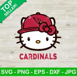 Hello Kitty Face Arizona Cardinals NFL SVG