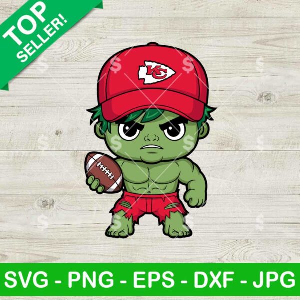 Kansas City Chiefs Hulk Football SVG, Hulk NFL Football Team SVG