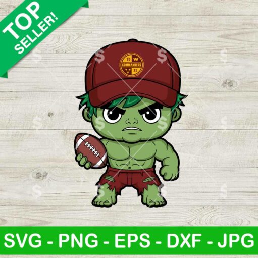 Washington Commanders Hulk NFL Football SVG