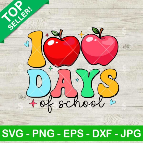 100 Days Pencil and Apple SVG