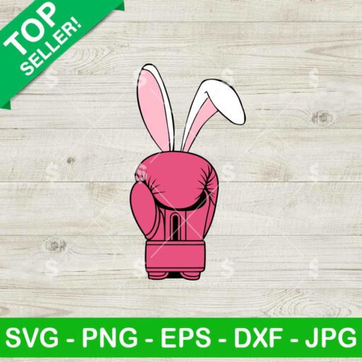 Coquette Bunny Ears Boxing Gloves Bow SVG