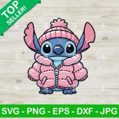 Stitch Puffer Jacket SVG, Disney Stitch Winter Jacket SVG, Winter Stitch SVG