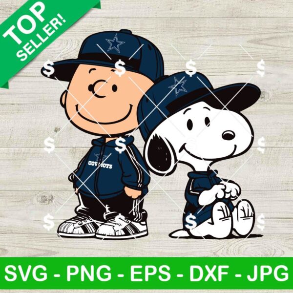 Charlie Brown Snoopy Dallas Cowboys NFL SVG, Snoopy NFL SVG, Peanuts Football Fan SVG